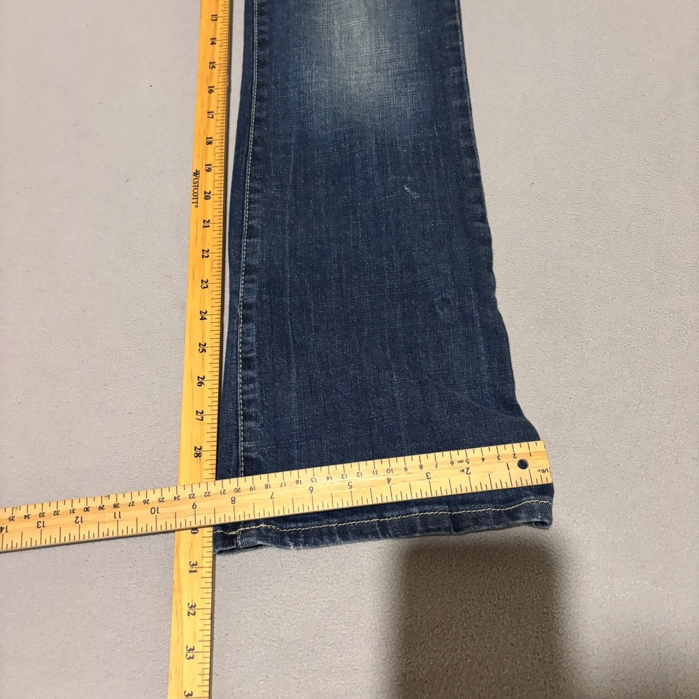 Calvin Klein Jeans Womens Size 6 Blue Flare Leg Low Rise Denim Medium Wash Y2K - Picture 3 of 9
